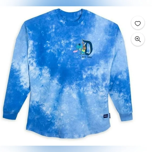 𝗟𝗮𝘀𝘁 𝗰𝗵𝗮𝗻𝗴𝗲 𝘁𝗼 𝗴𝗿𝗮𝗯 Nwt STITCH TIE-DYE DISNEY SPIRIT JERSEY blue - Picture 2 of 6